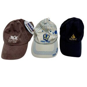 Lot of 3 Baseball Caps Womens Casual Adjustable Strap Embroidered Graphics‎